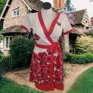 Spring Floral Wrap Dress